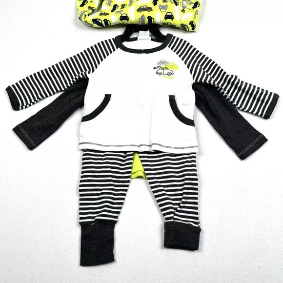 NEW Absorba Baby Boy's 5 Piece Set Size 9 Months Bodysuit 2 Tops Pants Socks - Picture 4 of 6